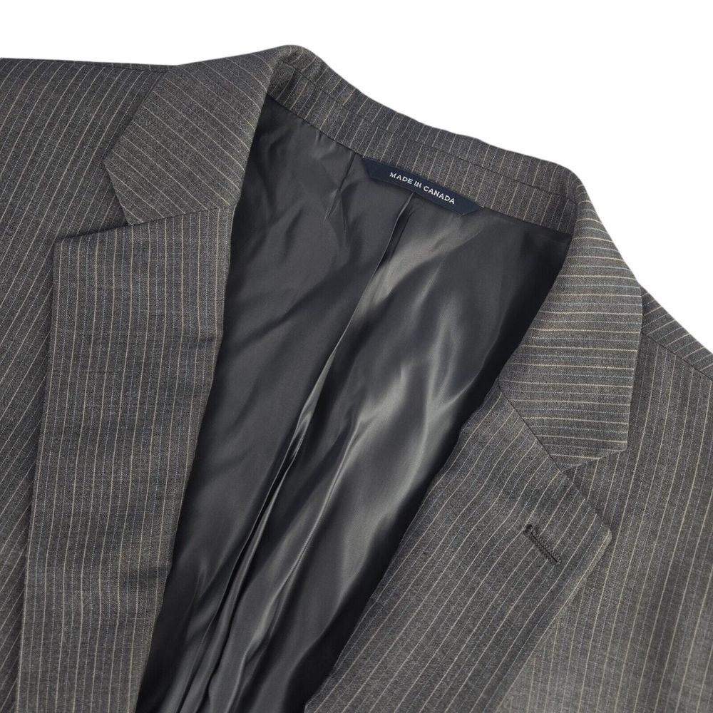 Ralph Ralph Lauren Mens 48L Gray Pinstripe‎ 2 Button Wool Blazer Sport Coat